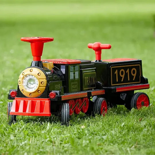 Tren eléctrico de juguete para niños con un vagón adicional
