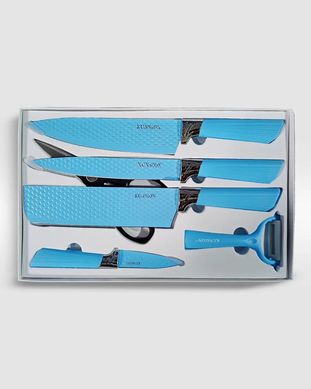 Set de cuchillos celeste