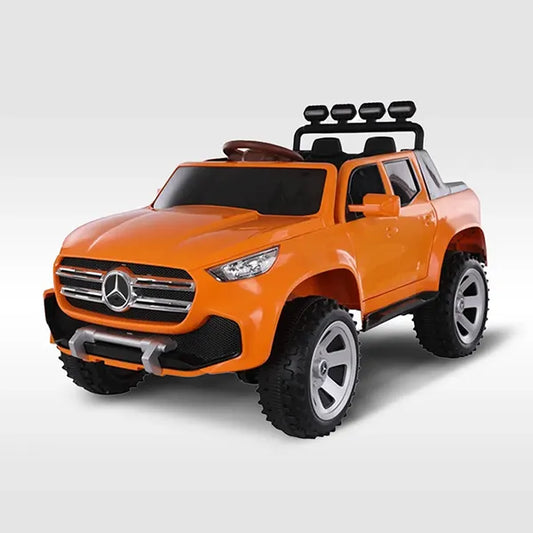 Auto eléctrico infantil tipo pickup con luces delanteras y traseras
