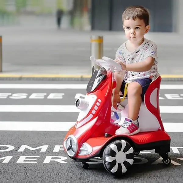 Carrito rotador 360 de doble tracción con batería de 6V/4A y función de burbujas