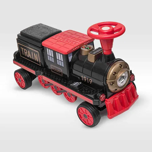 Tren eléctrico de juguete para niños con un vagón adicional